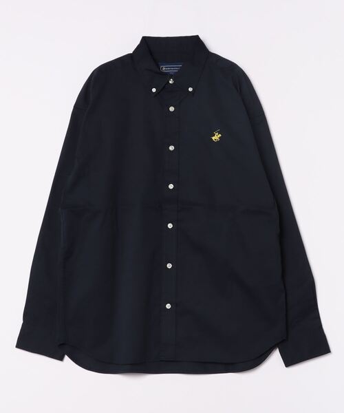 BEVERLY HILLS POLO CLUB(ビバリーヒルズポロクラブ)の「【BEVERLY HILLS POLO CLUB/ビバリーヒルズポロクラブ 】ワンポイントロゴ刺繍 ボタンダウン シャツ 無地 デニム ストライプ チェック(シャツ/ブラウス・メンズ・サックスブルー/その他/スミクロ/ネイビー/ベージュ/ブルー/ホワイト系その他・X-LARGE/MEDIUM/LARGE)」の5枚目の写真