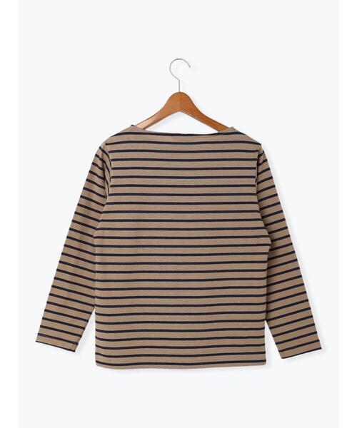 Lugnoncure（ルノンキュール）の「ボーダーTシャツ（Tシャツ/カットソー・レディース・オフホワイト/グリーン/ネイビー/モカ・F）」の16枚目の写真