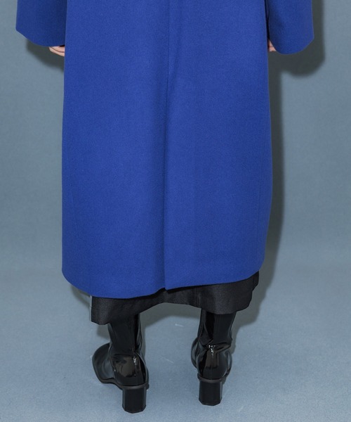 UNITED TOKYO（ユナイテッドトウキョウ）の「【WEB限定】オーバーチェスターコート｜軽量/保温/撥水/ウール100%（チェスターコート・レディース・ブラック/グレー/インディゴブルー/アイボリー・1/2）」の14枚目の写真