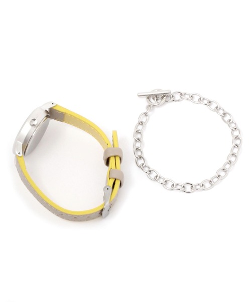 studio CLIP（スタディオクリップ）の「ブレスレット付きサークルウォッチ（アナログ腕時計・レディース・アイボリー/ブラウン/ライトグレー・FREE）」の12枚目の写真