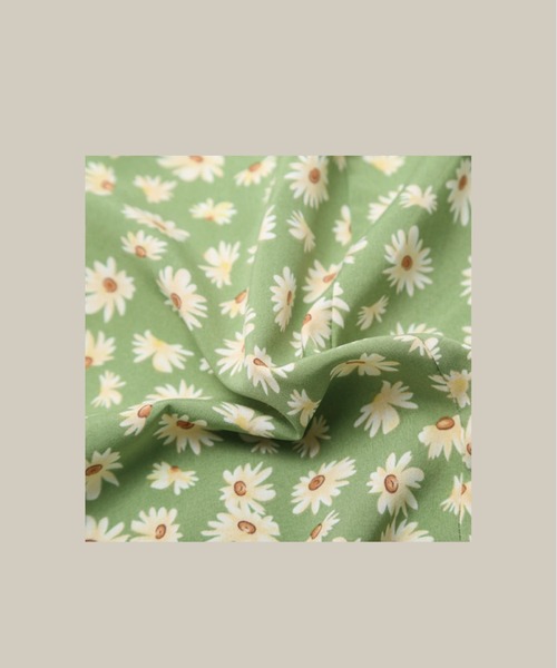 LA POMME petit(ラポミ・プチ)の「Pastel Green Daisy One Piece(ワンピース・レディース・グリーン・SMALL/MEDIUM)」の5枚目の写真