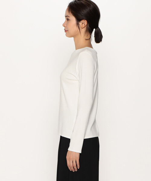 COMME CA ISM(コムサイズム)の「前後2way リブ ロンT(Tシャツ/カットソー・レディース・ホワイト/ライトグレー/ブラック/モカ・MEDIUM/LARGE)」の19枚目の写真