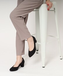 ◆ブロックヒールアーモンドトゥパンプス
