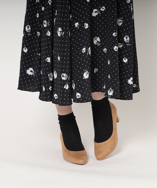 ESPERANZA(エスペランサ)の「◆ブロックヒールアーモンドトゥパンプス(パンプス・レディース・オレンジ系その他2/ベージュ系/ブラック系・22.5cm/23.5cm/24.5cm/23.0cm/24.0cm/22.0cm/25.0cm)」の1枚目の写真
