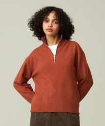 LL.Bean オレンジ ハーフジップセーター XL