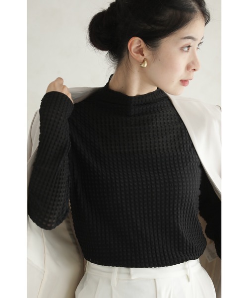 cawaii(カワイイ)の「「重ね着の新しい可能性」 ぽこぽこインナー(Tシャツ/カットソー・レディース・イエロー/グレー/ブルー/ブラック/アイボリー・FREE)」の21枚目の写真