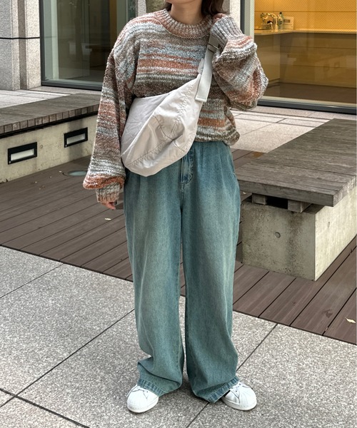 kutir（クティール）の「グラデーションミックスニットプルオーバー（ニット/セーター・レディース・ブルー系その他/カーキ/サックスブルー/イエロー系その他・FREE）」の13枚目の写真