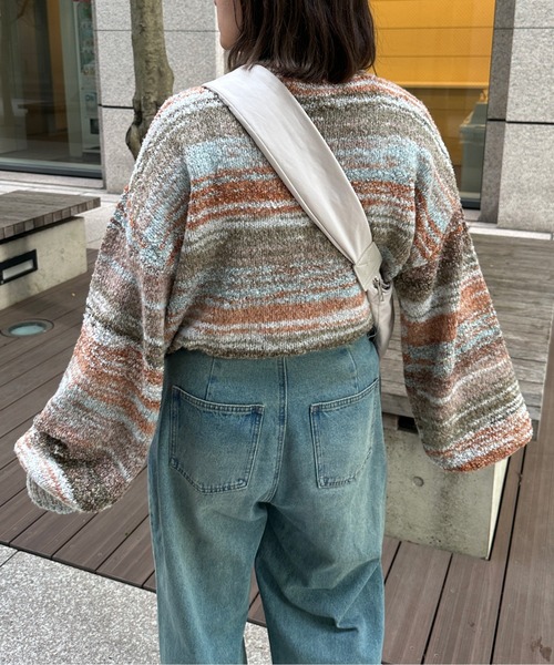 kutir（クティール）の「グラデーションミックスニットプルオーバー（ニット/セーター・レディース・ブルー系その他/カーキ/サックスブルー/イエロー系その他・FREE）」の12枚目の写真