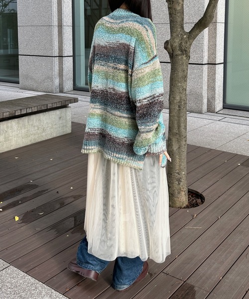 kutir（クティール）の「グラデーションミックスニットプルオーバー（ニット/セーター・レディース・ブルー系その他/カーキ/サックスブルー/イエロー系その他・FREE）」の9枚目の写真