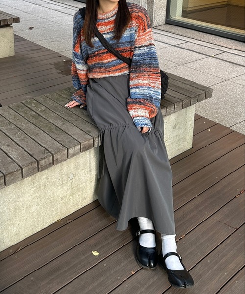 kutir（クティール）の「グラデーションミックスニットプルオーバー（ニット/セーター・レディース・ブルー系その他/カーキ/サックスブルー/イエロー系その他・FREE）」の20枚目の写真