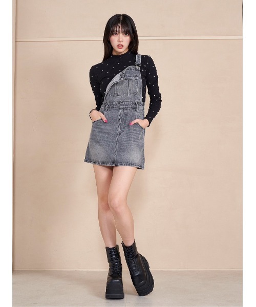 Darich(ダーリッチ)の「ハートエンブロイダリーリブトップス(Tシャツ/カットソー・レディース・ホワイト/レッド/ブラック・FREE)」の8枚目の写真