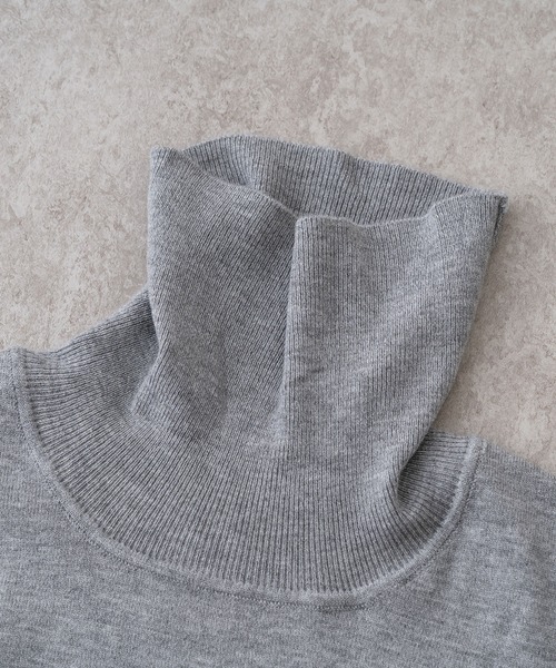 BRICK & SONS（ブリックアンドサンズ）の「ファインゲージタートルネックニット（ニット/セーター・メンズ・グリーン/ブラック/オレンジ/ライトグレー/パープル/ブルー・L/S/M）」の7枚目の写真