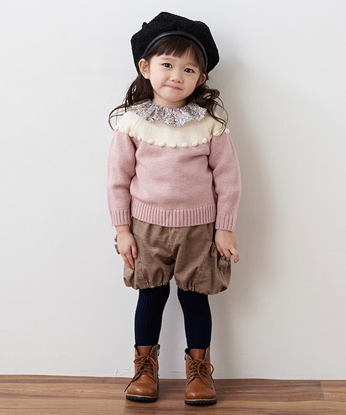 sense of wonder（センスオブワンダー）の「リボンバルーンパンツ【日本製】（スウェットパンツ・キッズ・ピンク/ブラウン系その他・120cm/80ｃｍ/100cm/90cm/110cm）」の5枚目の写真