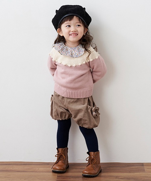 sense of wonder（センスオブワンダー）の「リボンバルーンパンツ【日本製】（スウェットパンツ・キッズ・ピンク/ブラウン系その他・120cm/80ｃｍ/100cm/90cm/110cm）」の6枚目の写真