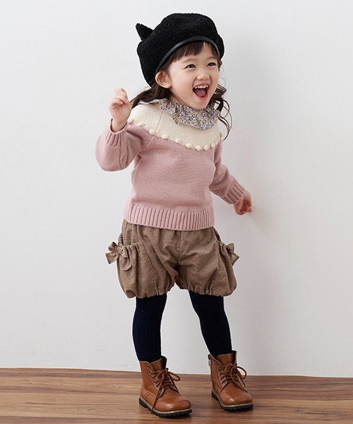 sense of wonder（センスオブワンダー）の「リボンバルーンパンツ【日本製】（スウェットパンツ・キッズ・ピンク/ブラウン系その他・120cm/80ｃｍ/100cm/90cm/110cm）」の7枚目の写真