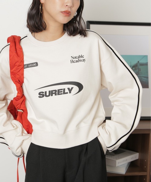 FREE'S MART（フリーズマート）の「ライン入りロゴプリントスウェット（スウェット・レディース・オフホワイト/ネイビー/グリーン・FREE）」の15枚目の写真