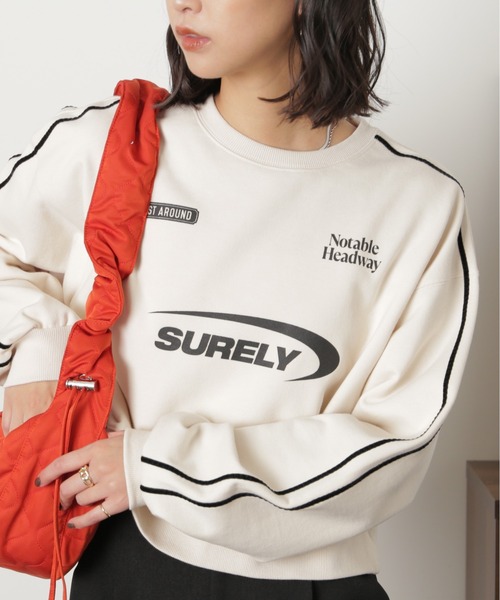 FREE'S MART（フリーズマート）の「ライン入りロゴプリントスウェット（スウェット・レディース・オフホワイト/ネイビー/グリーン・FREE）」の16枚目の写真