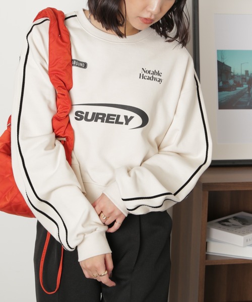 FREE'S MART（フリーズマート）の「ライン入りロゴプリントスウェット（スウェット・レディース・オフホワイト/ネイビー/グリーン・FREE）」の17枚目の写真