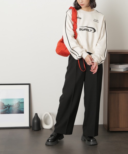 FREE'S MART（フリーズマート）の「ライン入りロゴプリントスウェット（スウェット・レディース・オフホワイト/ネイビー/グリーン・FREE）」の18枚目の写真