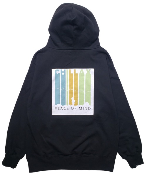 RIVER SIDE CULTURE（リバーサイドカルチャー）の「RIVER SIDE CULTURE/RSC シルエットプルパーカー MEN (M4)（パーカー・メンズ・ブラック/ホワイト・SMALL/MEDIUM/LARGE/X-LARGE）」の2枚目の写真