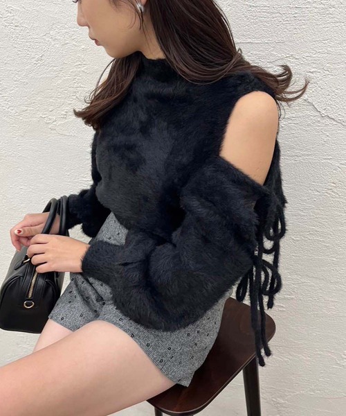 one after another NICE CLAUP（ワンアフターアナザーナイスクラップ）の「アソートバックレースアップショートパンツ（その他パンツ・レディース・ブラック/グレー系その他/オフホワイト・FREE）」の7枚目の写真