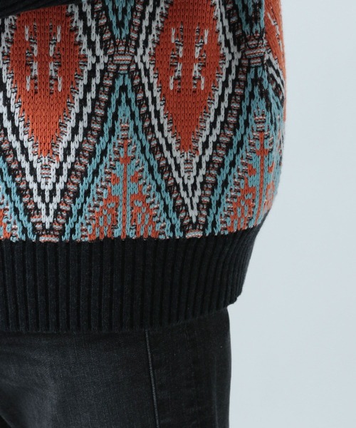 BAYFLOW(ベイフロー)の「パターンニットプルオーバー(ニット/セーター・メンズ・オレンジ/ブルー・MEDIUM/LARGE)」の10枚目の写真