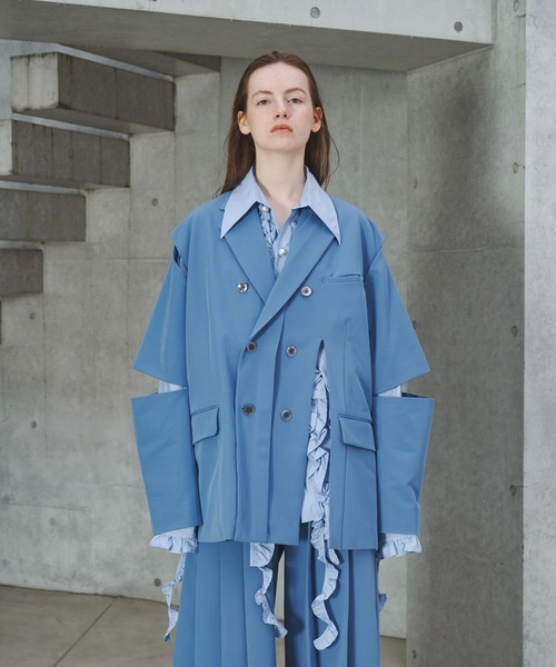 seyto（セイト）の「Cut slit double breast tailored jacket