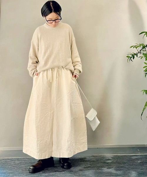 JOURNAL STANDARD LUXE(ジャーナルスタンダード ラックス)の「Co/Peテンジククルーネックプルオーバー(ニット/セーター・レディース・ベージュ/チャコールグレー・FREE)」の7枚目の写真