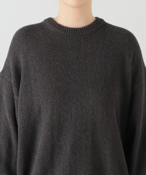 JOURNAL STANDARD LUXE(ジャーナルスタンダード ラックス)の「Co/Peテンジククルーネックプルオーバー(ニット/セーター・レディース・ベージュ/チャコールグレー・FREE)」の13枚目の写真