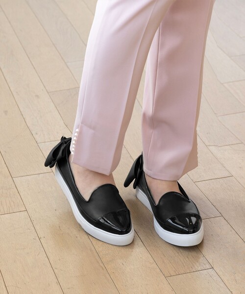 TOCCA(トッカ)の「BACK RIBBON SLIPON スニーカー(スニーカー・レディース・ブラック系/ブラック系5/ホワイト系・35/36/37/38/39)」の8枚目の写真