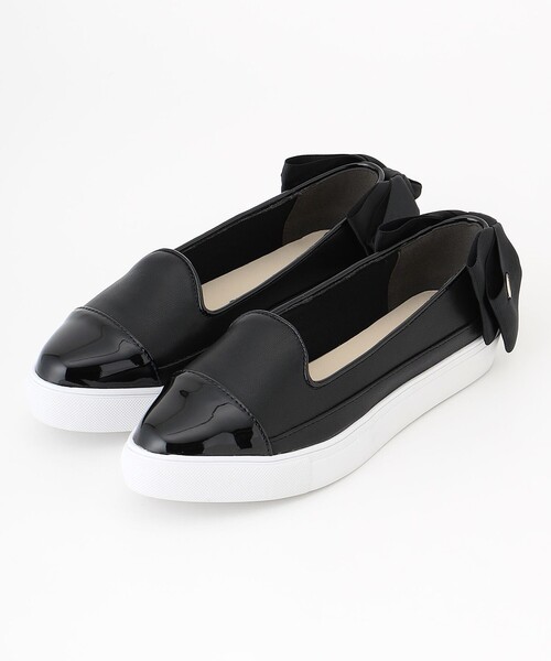 TOCCA(トッカ)の「BACK RIBBON SLIPON スニーカー(スニーカー・レディース・ブラック系/ブラック系5/ホワイト系・35/36/37/38/39)」の11枚目の写真