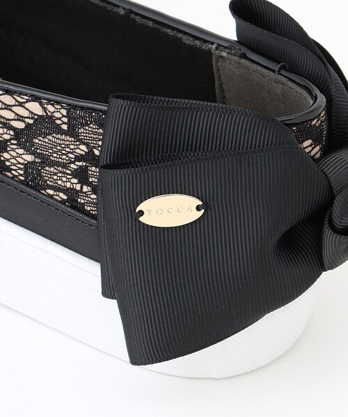 TOCCA(トッカ)の「BACK RIBBON SLIPON スニーカー(スニーカー・レディース・ブラック系/ブラック系5/ホワイト系・35/36/37/38/39)」の19枚目の写真