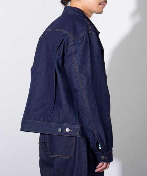 GEVACO（ゲバコ）の「【GEVACO/ゲバコ】10ozデニムジャケット セットアップ（デニムジャケット・メンズ・インディゴブルー/ブラック/ライトブルー/ライム・M/L）」の10枚目の写真