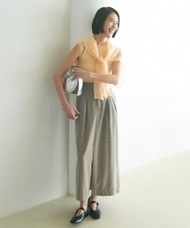 アンサンブルノースリシアーリブニットプルオーバー