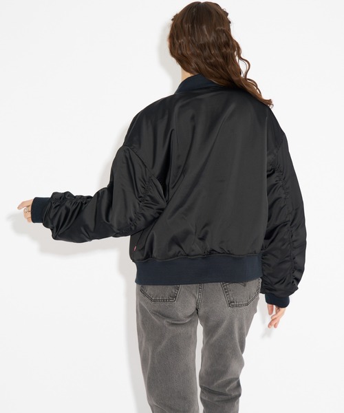 Levi's（リーバイス）の「Levi's/リーバイス ANDY テックジャケット ブラック CAVIAR（MA-1・レディース・ブラック・M/XS/S）」の11枚目の写真