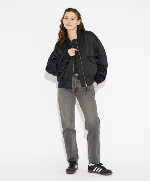 Levi's（リーバイス）の「Levi's/リーバイス ANDY テックジャケット ブラック CAVIAR（MA-1・レディース・ブラック・M/XS/S）」の13枚目の写真