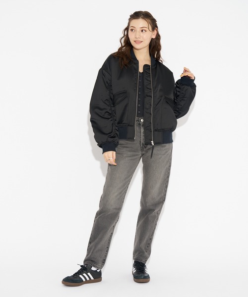 Levi's（リーバイス）の「Levi's/リーバイス ANDY テックジャケット ブラック CAVIAR（MA-1・レディース・ブラック・M/XS/S）」の14枚目の写真