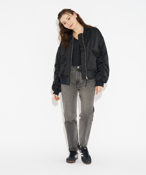 Levi's（リーバイス）の「Levi's/リーバイス ANDY テックジャケット ブラック CAVIAR（MA-1・レディース・ブラック・M/XS/S）」の12枚目の写真