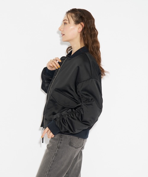 Levi's（リーバイス）の「Levi's/リーバイス ANDY テックジャケット ブラック CAVIAR（MA-1・レディース・ブラック・M/XS/S）」の10枚目の写真