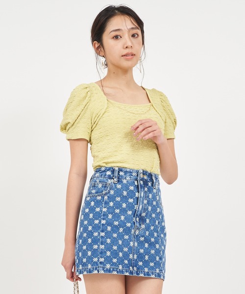 ROYAL PARTY(ロイヤルパーティー)の「チェーン付パフスリーブカットソー(Tシャツ/カットソー・レディース・ブラック/イエロー/オフホワイト・FREE)」の17枚目の写真