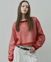 AIVER | AIVER　メッシュクロップドプルオーバー(Tシャツ/カットソー)