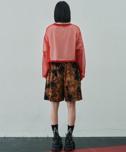 AIVER(アイバー)の「AIVER メッシュクロップドプルオーバー(Tシャツ/カットソー・レディース・ブラック/ホワイト/レッド・SMALL/MEDIUM/LARGE)」の9枚目の写真