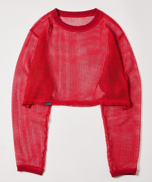 AIVER(アイバー)の「AIVER メッシュクロップドプルオーバー(Tシャツ/カットソー・レディース・ブラック/ホワイト/レッド・SMALL/MEDIUM/LARGE)」の17枚目の写真