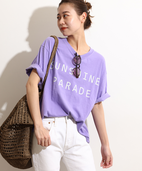 THE DAY ON THE BEACH（ザデイオンザビーチ）の「【THE DAY ON THE BEACH】CUT OFF T-SH TEE：Tシャツ（Tシャツ/カットソー・レディース・ホワイト/グレー/アイボリー/ダークパープル/ブラック系その他・FREE）」の5枚目の写真
