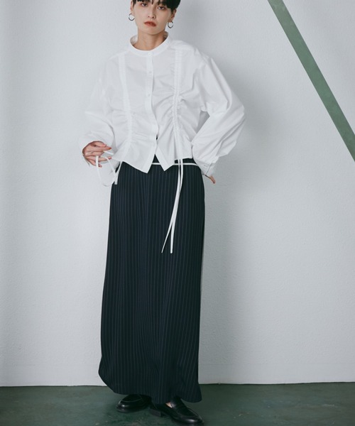 ROSE BUD（ローズバッド）の「ドロストシャツ（シャツ/ブラウス・レディース・ブルー/ホワイト・FREE）」の15枚目の写真