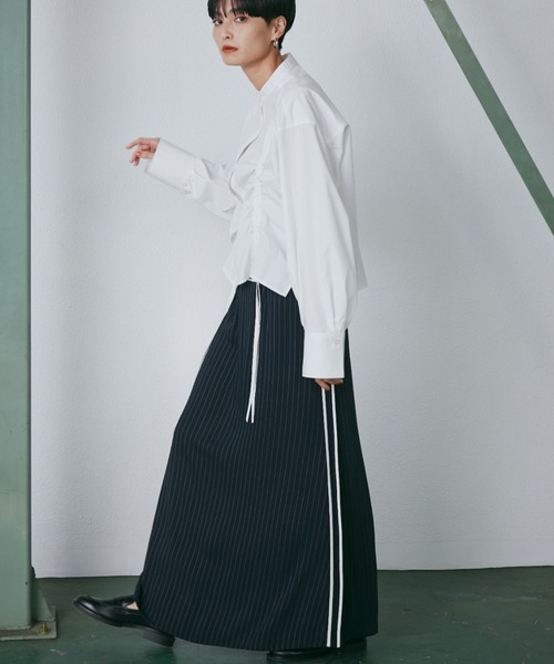 ROSE BUD（ローズバッド）の「ドロストシャツ（シャツ/ブラウス・レディース・ブルー/ホワイト・FREE）」の16枚目の写真