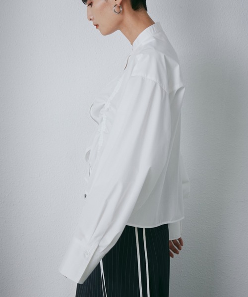 ROSE BUD（ローズバッド）の「ドロストシャツ（シャツ/ブラウス・レディース・ブルー/ホワイト・FREE）」の19枚目の写真