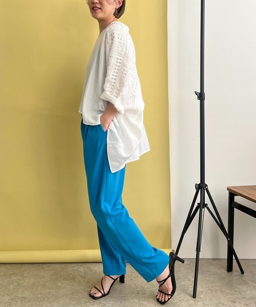 【セール】レース切替ブラウス（シャツ/ブラウス）｜LHELBIE（レルビエ）