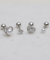 【Peony/ピオニー】/サージカルステンレス316L ビジューピアスセット2