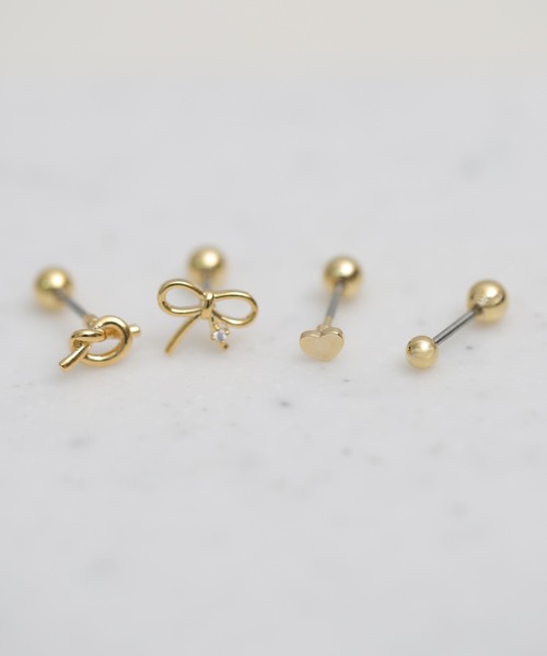 Peony(ピオニー)の「【Peony/ピオニー】/サージカルステンレス316L ビジューピアスセット2(ピアス(片耳用)・レディース・F/G/H/I/D/E/C/A/B・FREE)」の7枚目の写真